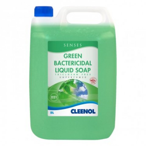 Cleenol Senses Green Bactericidal Liquid Soap - Triclosan Free - 5l Cleenol Senses Green Bactericidal Liquid Soap - Triclosan Free - 5l
