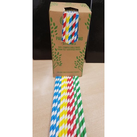Paper straws 250 per pack biodegradable