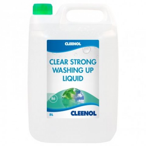 Cleenol Envirological Clear Strong Washing Up Liquid - 5 Litres