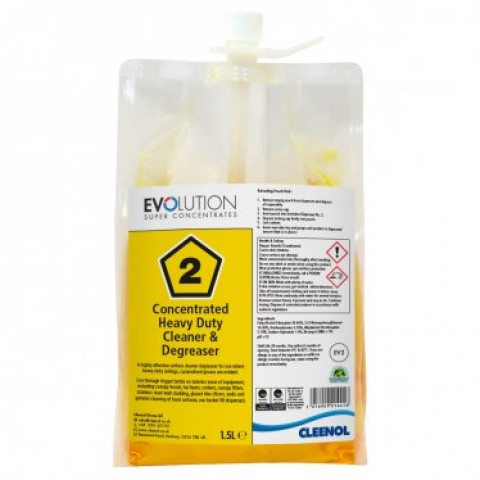 Cleenol Evolution Heavy Duty Cleaner & Degreaser - 1.5 Litres x 2 Cleenol Evolution Heavy Duty Cleaner & Degreaser - 1.5 Litres x 2