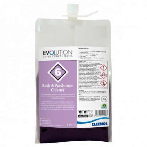 Cleenol Evolution Bath & Washroom Cleaner - 1.5 Litres x 2 Cleenol Evolution Bath & Washroom Cleaner - 1.5 Litres x 2