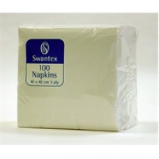 Swantex 40cm 3 ply Napkins White
