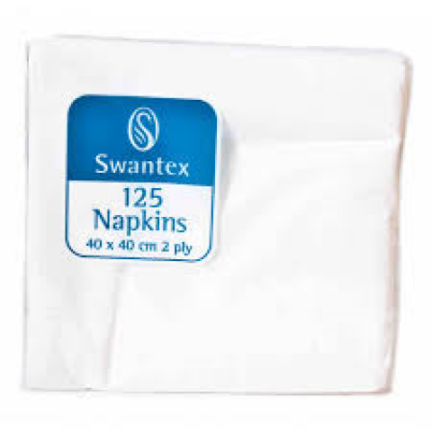 Swantex 40cm 2 ply Napkins White