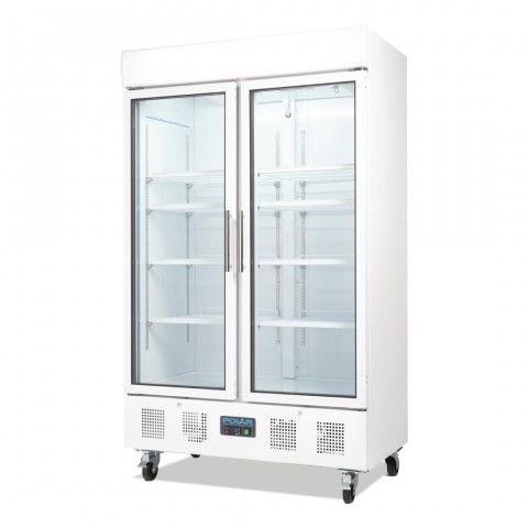 Polar Upright Double Door Display Fridge 944Ltr White Polar Upright Double Door Display Fridge 944Ltr White