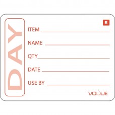 Vogue Removable Prepped Food Labels- Day lables 2"