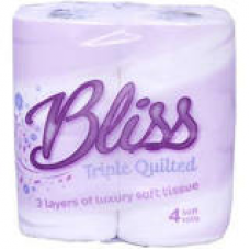 Bliss 3ply Luxury Quilted Toilet Roll Bliss 3ply Luxury Quilted Toilet Roll
