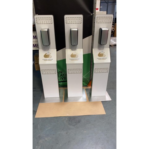 Premium Aluminium Dispenser Stand with Automatic Hand Soap or Sanitiser Dispensers