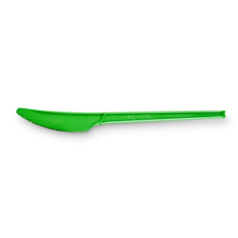 Vegware 6.2 inch Compostable CPLA Knife, green Vegware 6.2 inch Compostable CPLA Knife, green