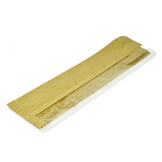 Vegware 4 x 6 x 14in kraft PLA Side Window Baguette Bag
