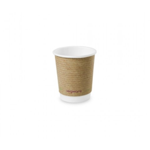 Vegware Double Wall Brown Kraft Takeaway Cup, 79-Series 8oz Vegware Double Wall Brown Kraft Takeaway Cup, 79-Series 8oz