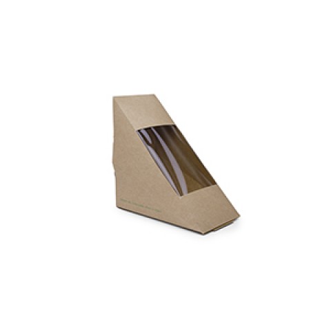 Vegware Deep Fill 75mm kraft Sandwich Wedge case of 500 Vegware Deep Fill 75mm kraft Sandwich Wedge case of 500