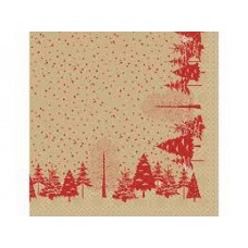 33cm 2ply Napkins - FSC Certified Kraft Christmas Napkin