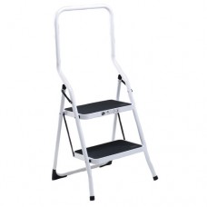 White folding step stools