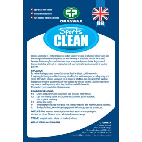 Granwax Sportsclean Granwax Sportsclean