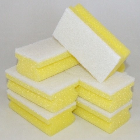 Sponge Scourers Yellow & White Sponge Scourers Yellow & White