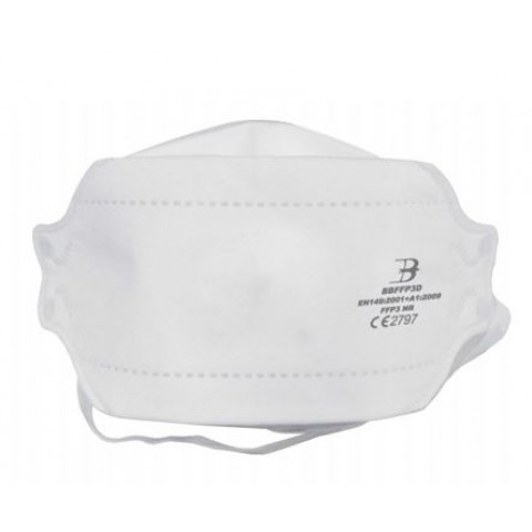 FFP3 Fold Flat Face Mask (individually wrapped) 20 per Box - BBFFP3D FFP3 Fold Flat Face Mask (individually wrapped) 20 per Box - BBFFP3D