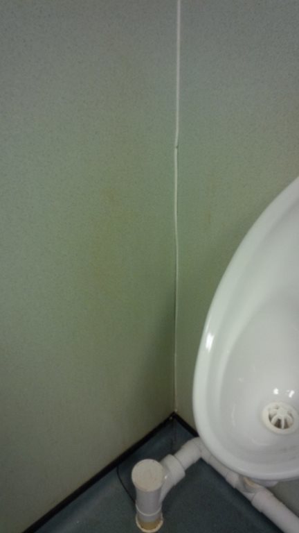 Bad aim = stained walls