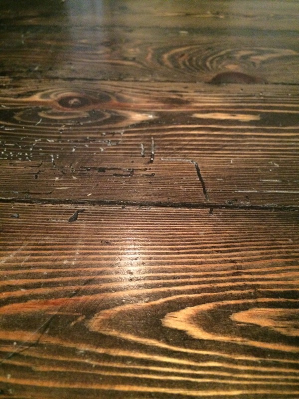 Wood floor sticky
